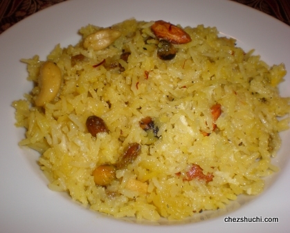 Sweet saffron rice
